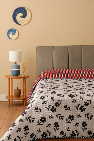 BELENAY HOME Briva Double Sided Multi-Purpose Double Bedspread 195 X 220 cm
