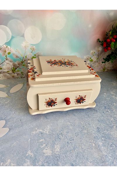Bypinaryuksel Single Drawer Design Jewelry Box,Organizer