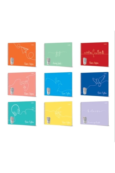 ÇINAR DEFTER Βιβλίο ζωγραφικής με σπιράλ πλαστικό εξώφυλλο 25 Yp 33 εκ. x 48 εκ.