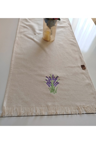 denizli hatırası Runner cu ciucuri organic autentic brodat 45x105 cm