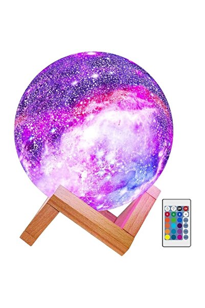 Generic مصباح قمر بوليفيا، 15 سم، 16 لونًا، ضوء القمر، مع حامل، جهاز تحكم عن ...
