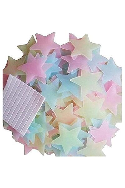 Generic Brand 100pcs 3D Stars Glow In The Dark Wall Stickers Luminous Fluores...