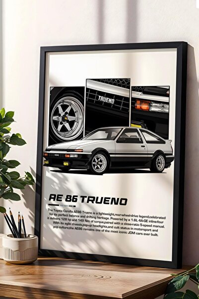Saturn Pictură înrămată AE86 Trueno - Poster pentru mașină Toyota Corolla