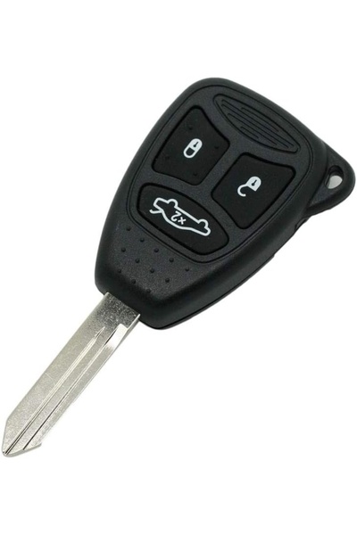 TECHSTAR Carcasă cheie cu 3 butoane pentru Chrysler 300C, Dodge, Jeep – compatibilă cu lama CY24 (2005–2008)