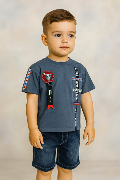 KAMİKAM Embroidered Appliqued Boy's Suit (Not Printing) Luxury