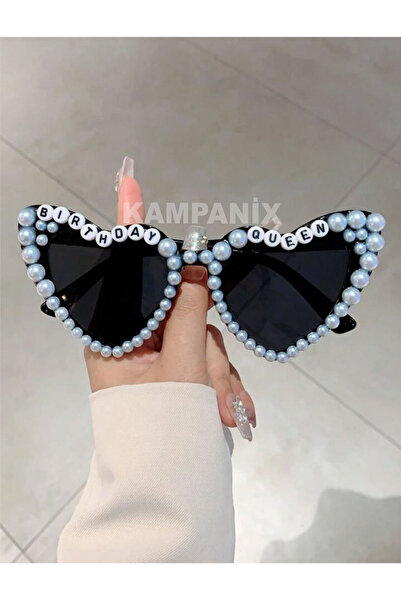 KAMPANİX İNCİLİ KALPLİ DOĞUM GÜNÜ GÖZLÜĞÜ BIRTHDAY QUEEN BONCUKLU TREND KALPL...