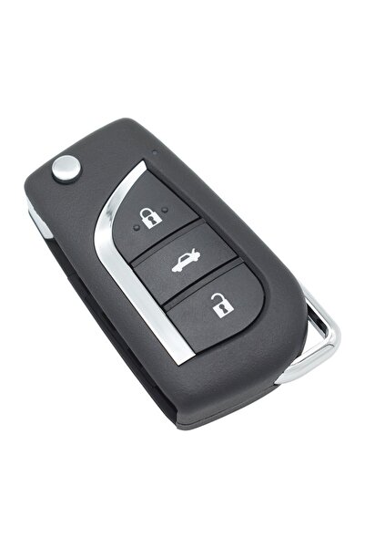 TECHSTAR Carcasă cheie cu 3 butoane compatibilă cu Toyota Prius – cu lamă VA2