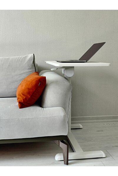 SMARTGIFT Yükseklik ve Eğim Ayarlı Çalışma Masası Tekerlekli Laptop Sehpası D...