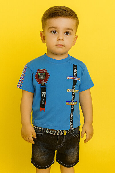 KAMİKAM Embroidered Appliqued Boy's Suit (Not Printing) Luxury
