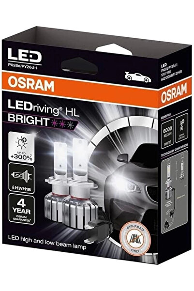 Genel Markalar H7 Led Xenon%300 Bright 4 Yıl Garantili 19w - 12v (2adet Far Için)