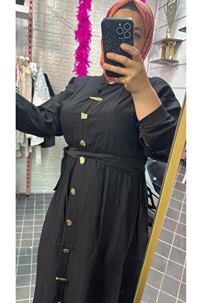 Pocket SİYAH TESETTÜR ELBİSE