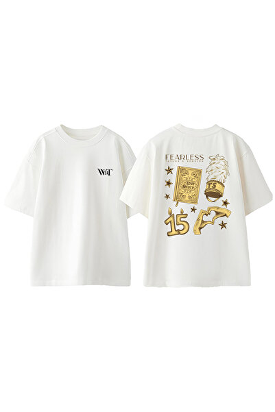 THEWERT تي شيرت تايلور سويفت 12 تصميم مطبوع من القطن الأبيض كبير الحجم