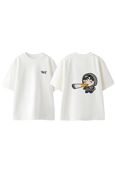 THEWERT Simon Henriksson 4 Design Back Printed Βαμβακερό λευκό μπλουζάκι Over...