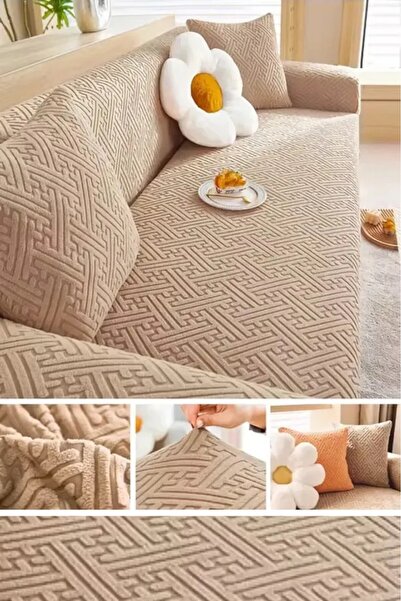 Bright Home Husa pentru scaun Husa pentru scaun pentru 3 locuri Lycra de înal...