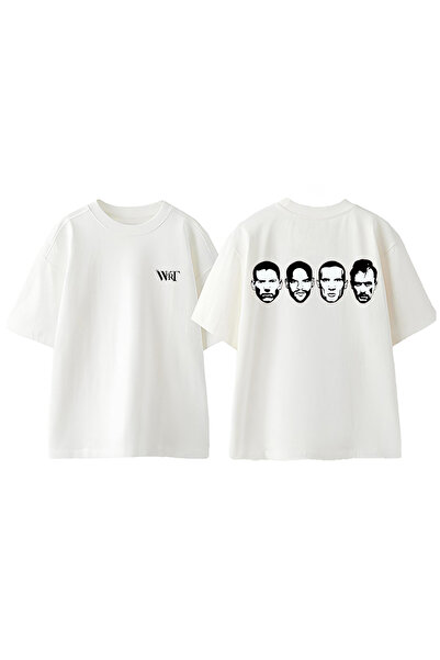 THEWERT Prison Break 7 Dizajn Leđa Štampano Pamuk Bela Oversize kroj T-shirt