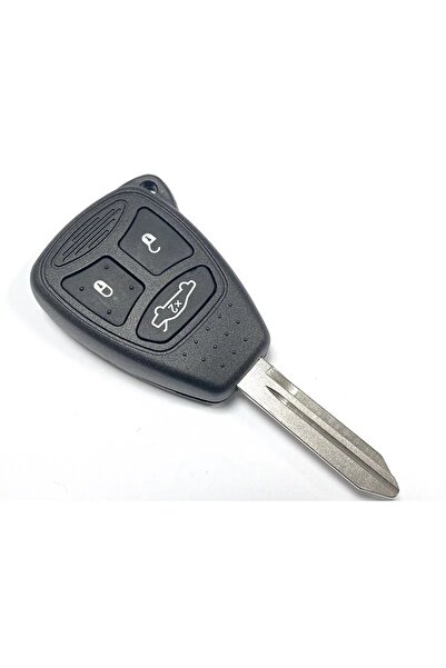 TECHSTAR Carcasă cheie cu 3 butoane pentru Chrysler 300C, Dodge, Jeep – compatibilă cu lama CY24 (2005–2008)