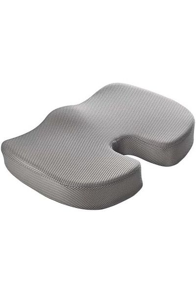 Generic U-Shaped Gel Seat Cushion by Dinex, Memory Foam with Cooling Effect, Breathable Mesh Cover, Black/Bl