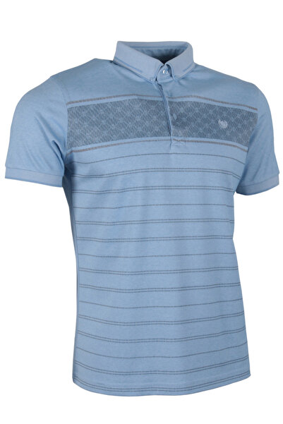 Modarar Men's T-Shirt Polo Neck Regular Fit Patterned Rar01323