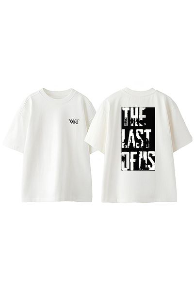 THEWERT The Last of Us 2 Design Back Printed Cotton White Oversize T-Shirt