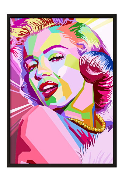 Zestia Tablou înrămat negru, Pop Art Marilyn Monroe, Poster decorativ pentru ...