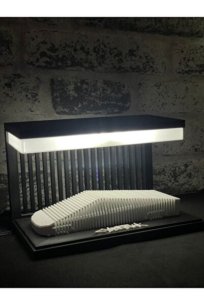 TESLA Cybertruck Led Işıklı Araba Masa Lamba Dekoru ( Granit Desen )