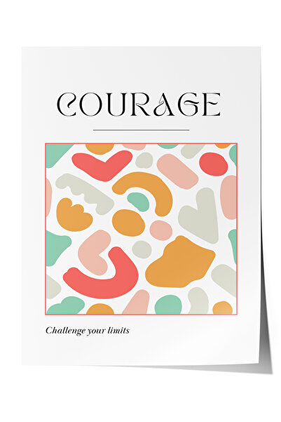 Zestia Poster fără ramă, model floral în pasteluri Courage, poster decorativ ...