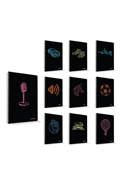 ÇINAR DEFTER Caiet Freestyle Spiral A4 72 coli Copertă din plastic liniată