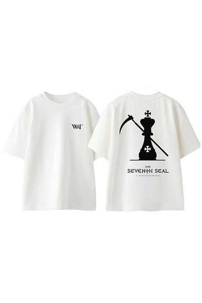 THEWERT 1 Design Back Printed Cotton White Oversize T-Shirt