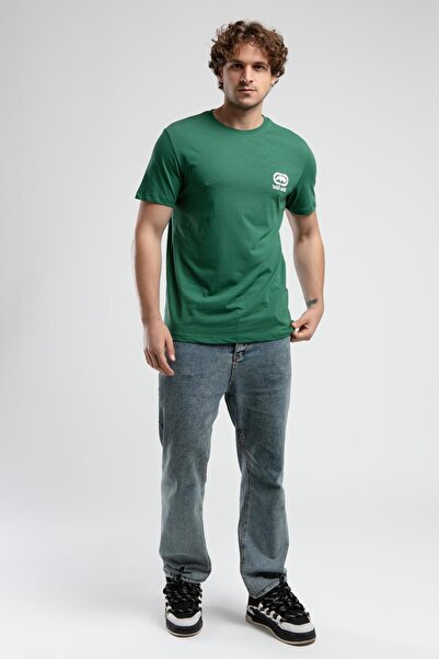 Eckō Unltd. Corinth Green Crew Neck Printed Standard Fit Men's Tshirt