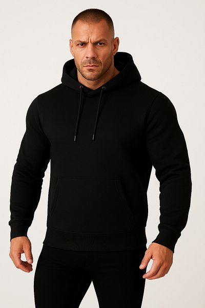 CLASSY.MODA Men's Hooded Sweatshirt - Oversize Fit 3 Thread Fabric