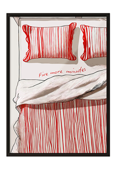 Zestia Tablou cu ramă neagră, ilustrație cu husă de pilota roșie, poster deco...