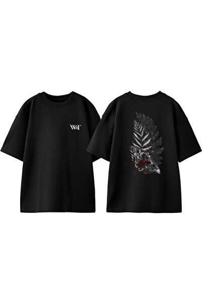 THEWERT The Last Of Us 1 Tasarım Sırt Baskılı Pamuk Siyah Oversize T-shirt