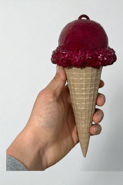 Rareconceptr Sallanabilir Dekoratif Dondurma Maketi – 21 cm El Boyama