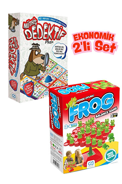 CA Games (2'Li Set ) Müthiş Dedektif Plus Dikkat ve Zeka Aile- Frog Balance G...