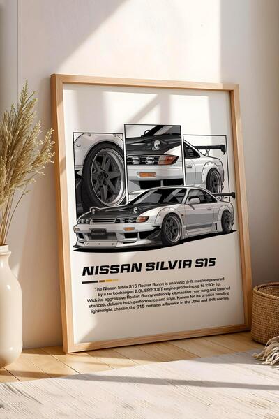 Saturn Nissan Silvia S15 Tablou înrămat - Poster Nissan Car