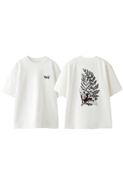 THEWERT The Last of Us 1 Design Back Printed Cotton White Oversize T-Shirt