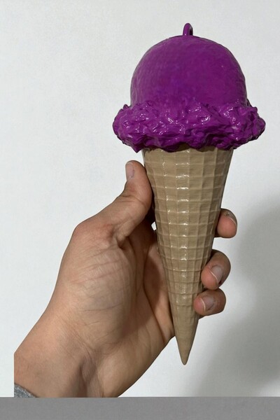 Rareconceptr Sallanabilir Dekoratif Dondurma Maketi – 21 cm El Boyama