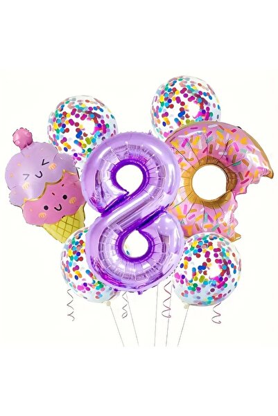 DÜVENCİ TİCARET Set de baloane pentru petrecerea de aniversare, roz și violet...