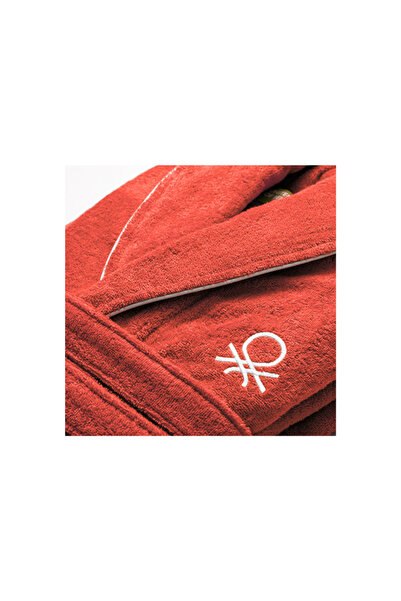 Benetton Bathrobe Red 100% Cotton
