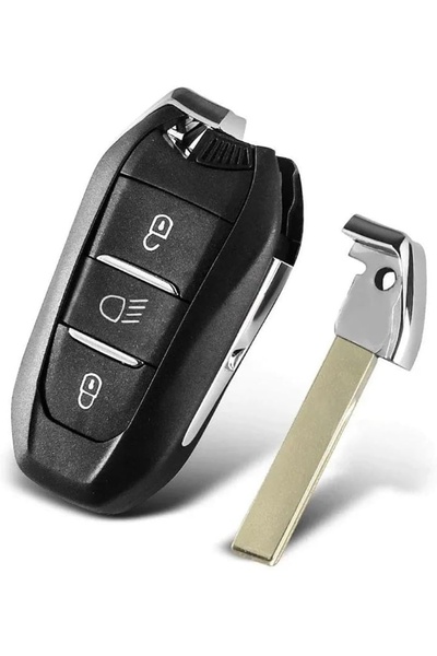 TECHSTAR Carcasă cheie auto cu 3 butoane, compatibilă Peugeot 308, 408, 508, 3008, 5008, Citroen C3,