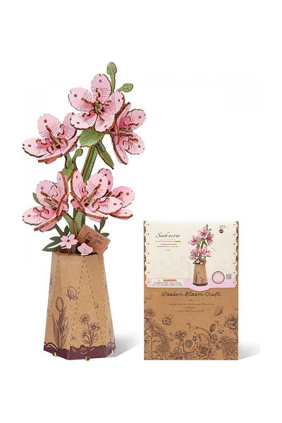 ROWOOD 3D Puzzle, Sakura Flower, Rowood, wood, 132 pieces