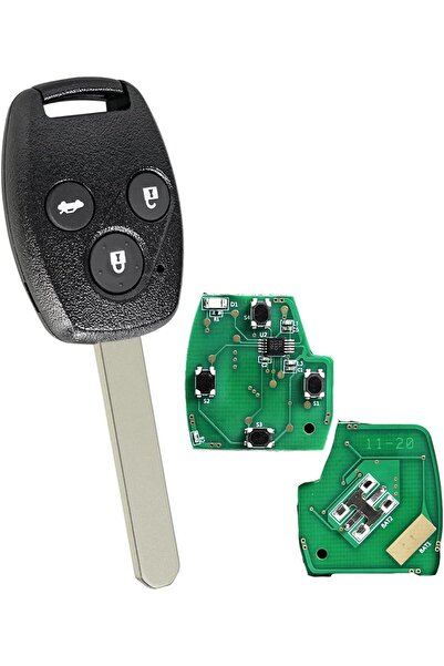 TECHSTAR Cheie auto programabilă, 433MHz, cu 3 butoane, compatibilă cu Honda ...