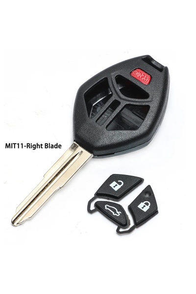 TECHSTAR Carcasă cheie auto cu 4 butoane compatibilă cu Mitsubishi Lancer 2008–2015, Galant, Eclipse –