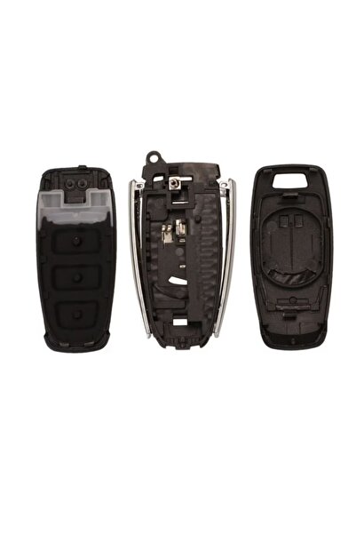 TECHSTAR Carcasă cheie auto, compatibilă cu modelele Audi A6 C8, A7, A8, Q8, 3 butoane