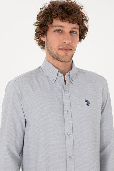 U.S. Polo Assn. Men's Gray Long Sleeve Shirt 50316639-Vr024