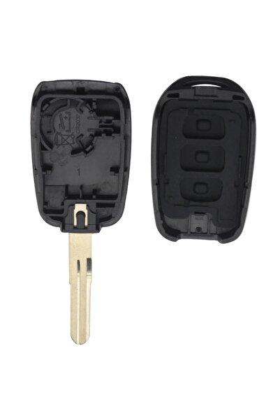 TECHSTAR Carcasă cheie auto cu 3 butoane pentru Dacia Logan, Sandero, Duster, Dokker – compatibilă 2016+