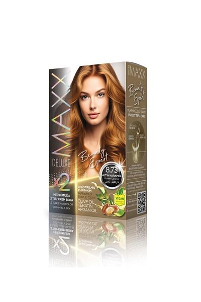 MAXX DELUXE MAXX - Max Hair Dye (Golden Caramel 8.73)
