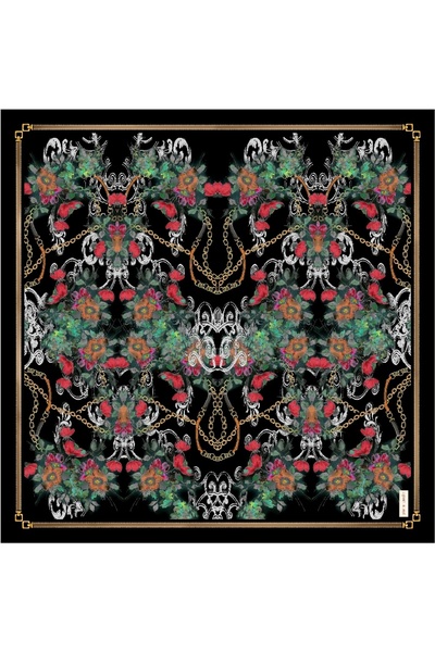 Pierre Cardin Sezon de toamnă și iarnă-Eșarfă din satin creponat de mătase - ...