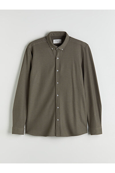 LC Waikiki Slim Fit Uzun Kollu Erkek Dokulu Gömlek