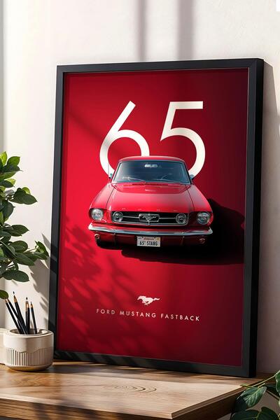Saturn 1965 Ford Mustang Fastback Çerçeveli Tablo - Специално издание автомоб...